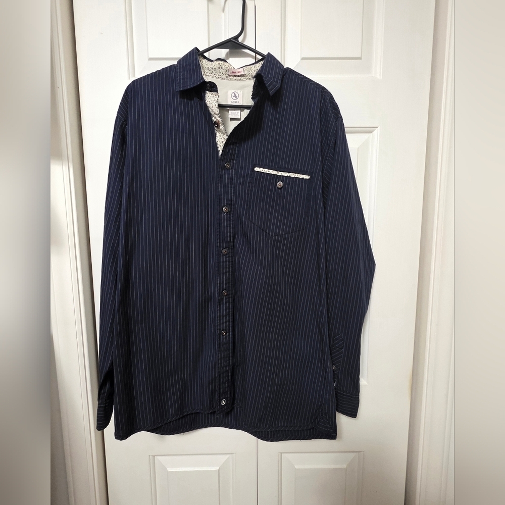 Aigle Mens Button Down Long Sleeve Shirt Size Large